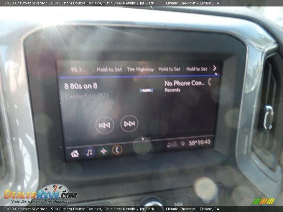 2020 Chevrolet Silverado 1500 Custom Double Cab 4x4 Satin Steel Metallic / Jet Black Photo #29