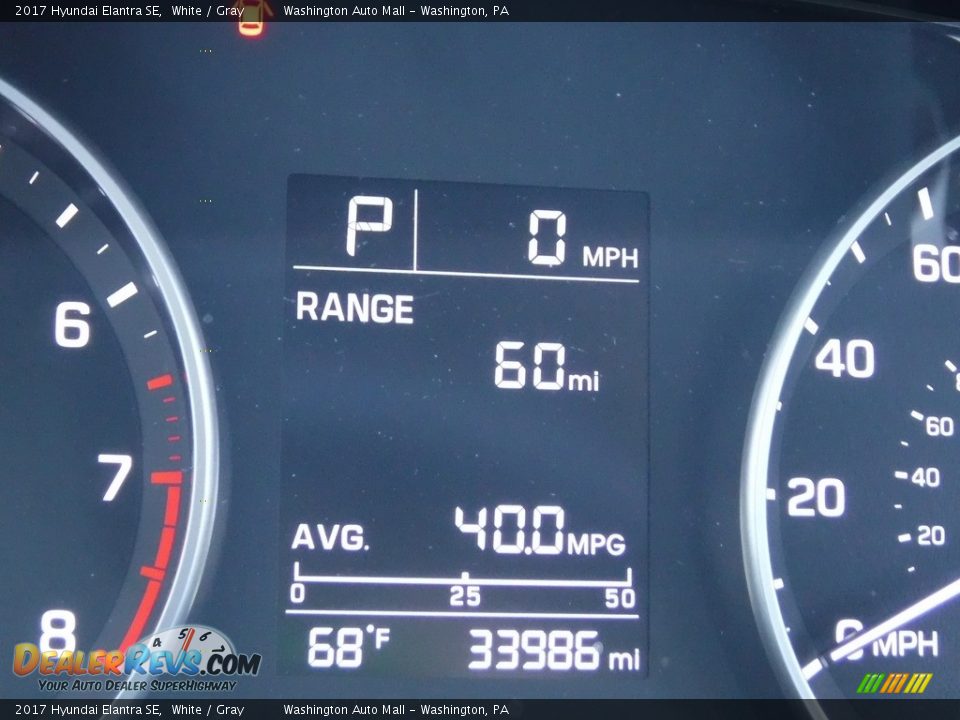 2017 Hyundai Elantra SE White / Gray Photo #23