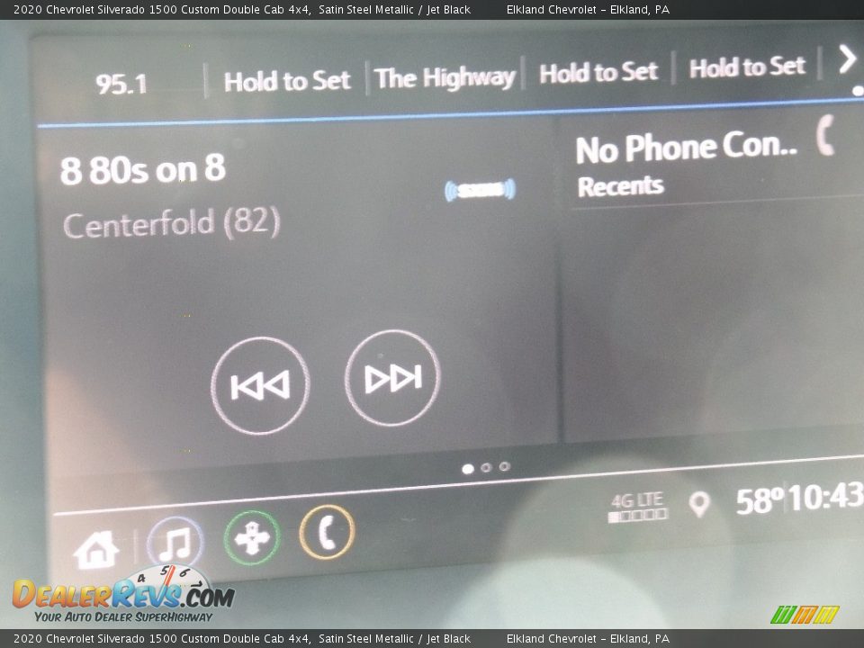 2020 Chevrolet Silverado 1500 Custom Double Cab 4x4 Satin Steel Metallic / Jet Black Photo #32