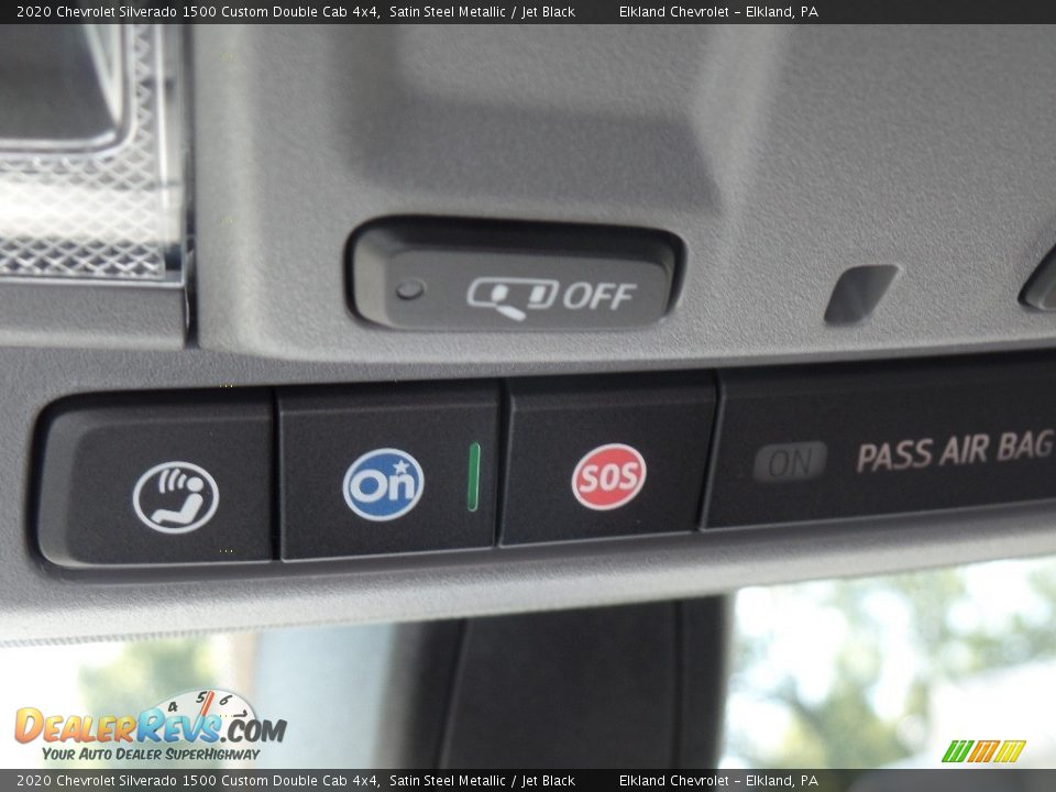2020 Chevrolet Silverado 1500 Custom Double Cab 4x4 Satin Steel Metallic / Jet Black Photo #33