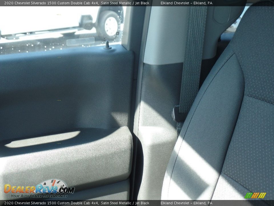 2020 Chevrolet Silverado 1500 Custom Double Cab 4x4 Satin Steel Metallic / Jet Black Photo #34
