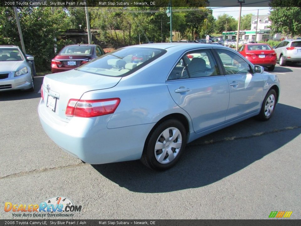 2008 Toyota Camry LE Sky Blue Pearl / Ash Photo #6