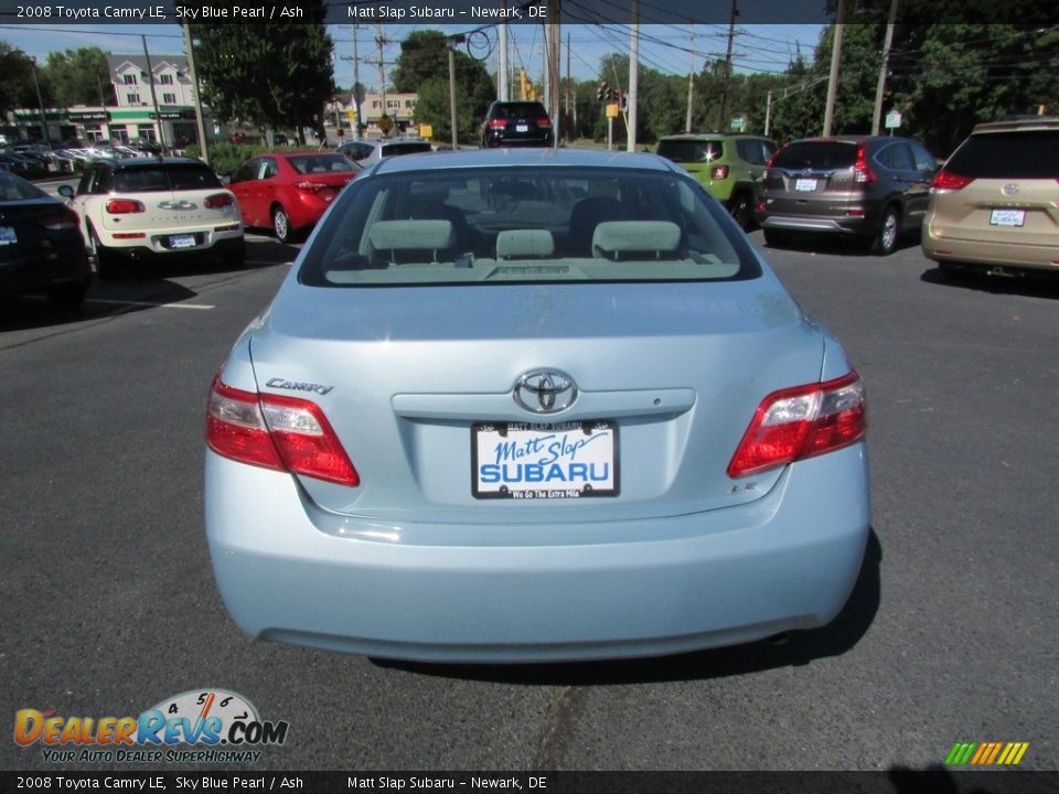 2008 Toyota Camry LE Sky Blue Pearl / Ash Photo #7