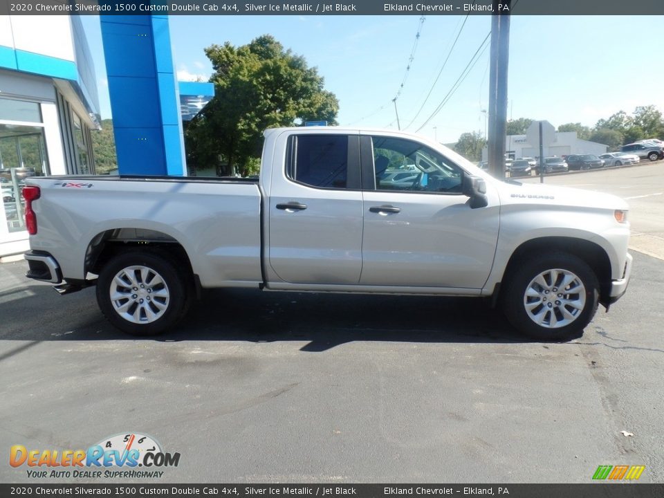 Silver Ice Metallic 2020 Chevrolet Silverado 1500 Custom Double Cab 4x4 Photo #5