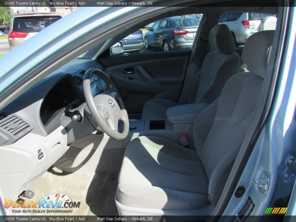 2008 Toyota Camry LE Sky Blue Pearl / Ash Photo #12