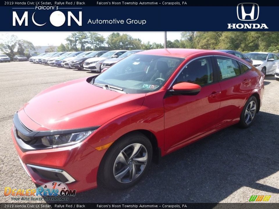 2019 Honda Civic LX Sedan Rallye Red / Black Photo #1