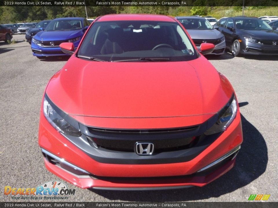 2019 Honda Civic LX Sedan Rallye Red / Black Photo #6