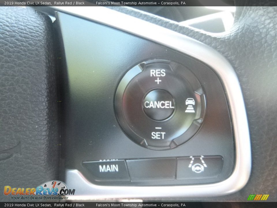 2019 Honda Civic LX Sedan Rallye Red / Black Photo #14