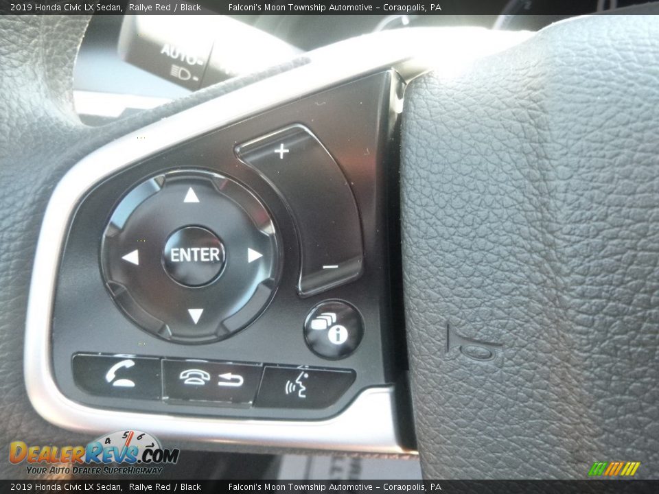 2019 Honda Civic LX Sedan Rallye Red / Black Photo #15