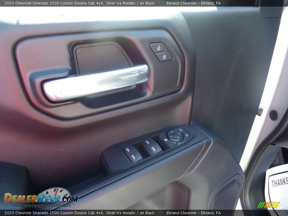 2020 Chevrolet Silverado 1500 Custom Double Cab 4x4 Silver Ice Metallic / Jet Black Photo #14