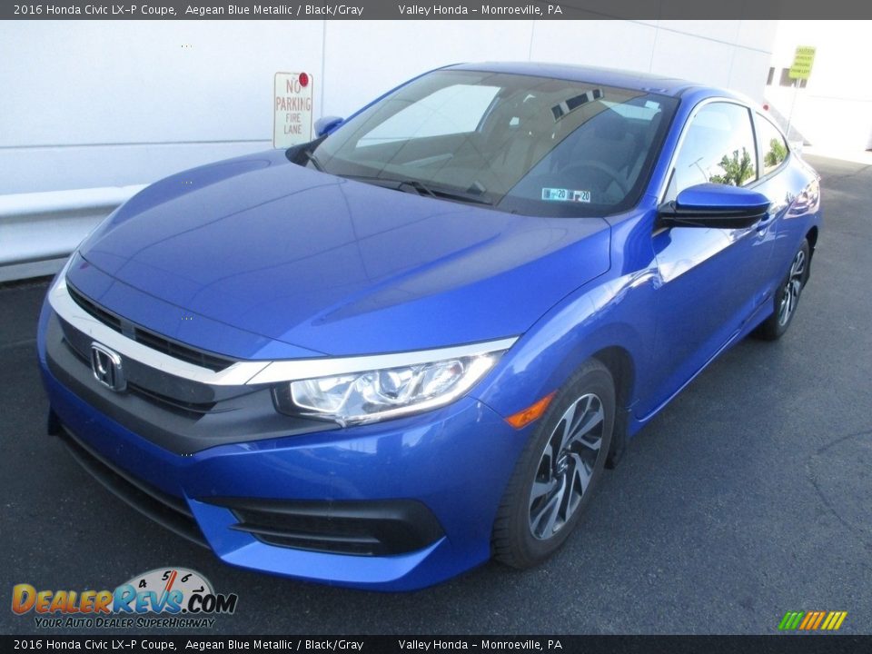 Front 3/4 View of 2016 Honda Civic LX-P Coupe Photo #9