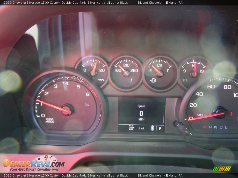 2020 Chevrolet Silverado 1500 Custom Double Cab 4x4 Silver Ice Metallic / Jet Black Photo #22