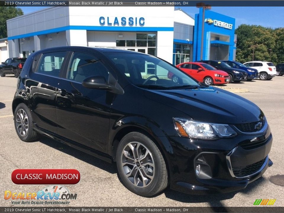 2019 Chevrolet Sonic LT Hatchback Mosaic Black Metallic / Jet Black Photo #1