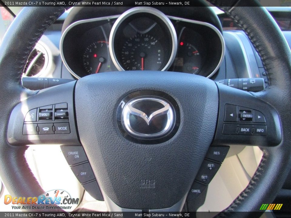 2011 Mazda CX-7 s Touring AWD Crystal White Pearl Mica / Sand Photo #11