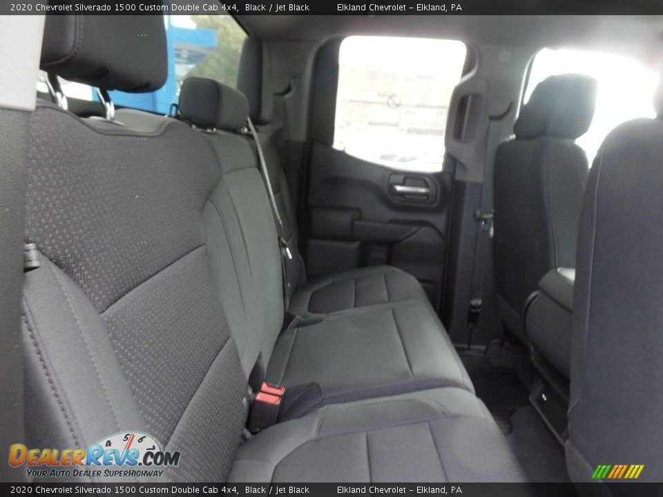 2020 Chevrolet Silverado 1500 Custom Double Cab 4x4 Black / Jet Black Photo #14
