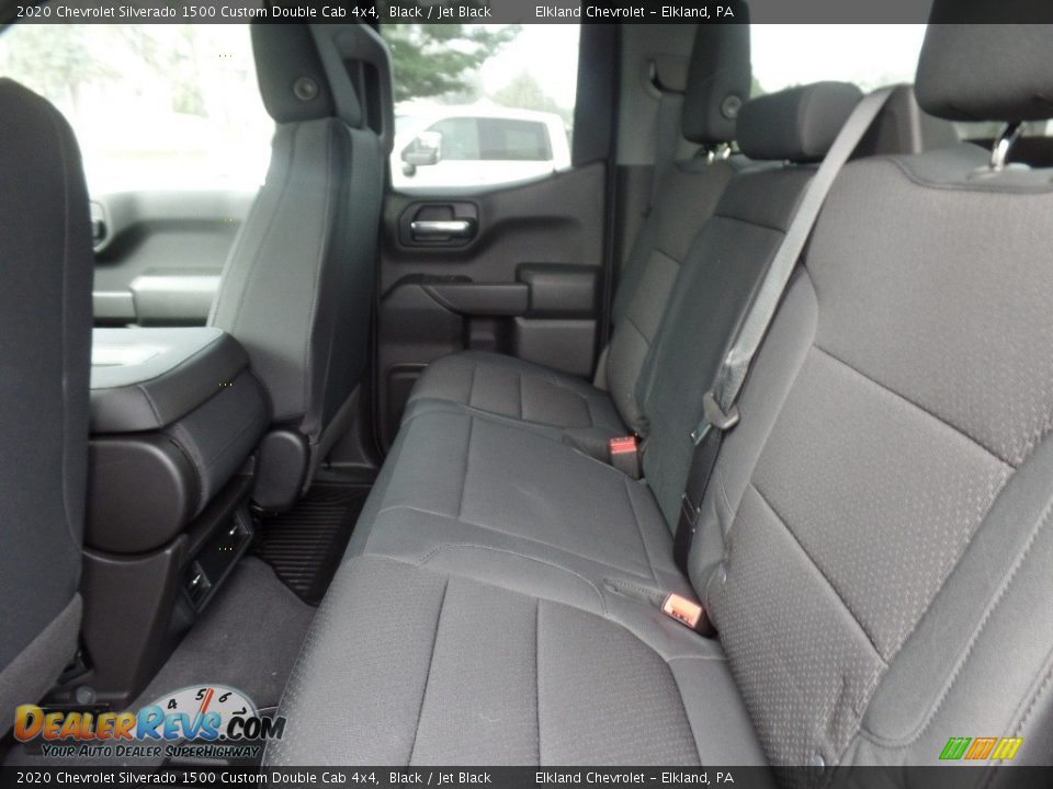 2020 Chevrolet Silverado 1500 Custom Double Cab 4x4 Black / Jet Black Photo #17
