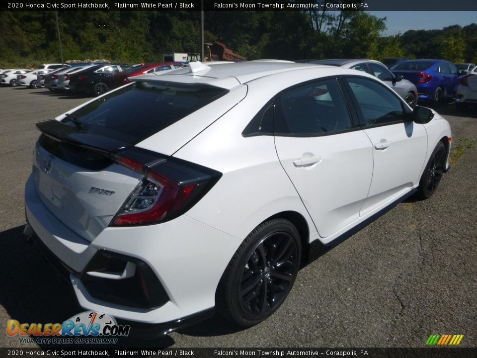 2020 Honda Civic Sport Hatchback Platinum White Pearl / Black Photo #5