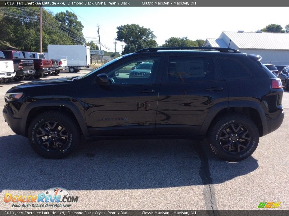 2019 Jeep Cherokee Latitude 4x4 Diamond Black Crystal Pearl / Black Photo #6