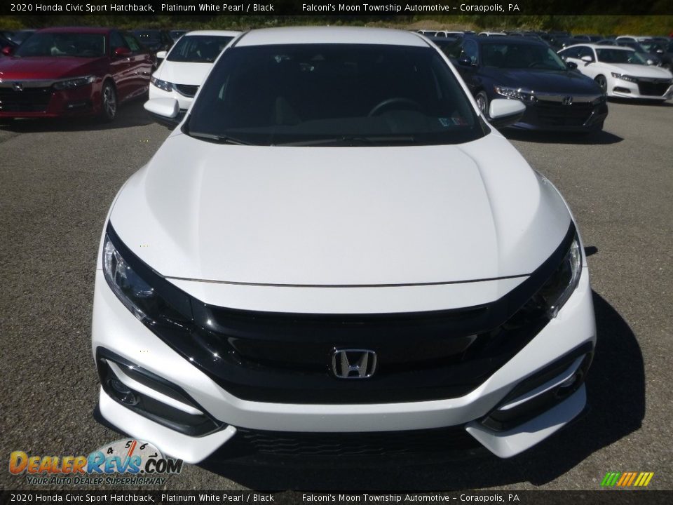 2020 Honda Civic Sport Hatchback Platinum White Pearl / Black Photo #7