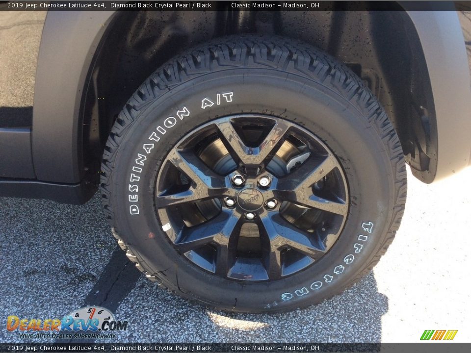 2019 Jeep Cherokee Latitude 4x4 Diamond Black Crystal Pearl / Black Photo #9