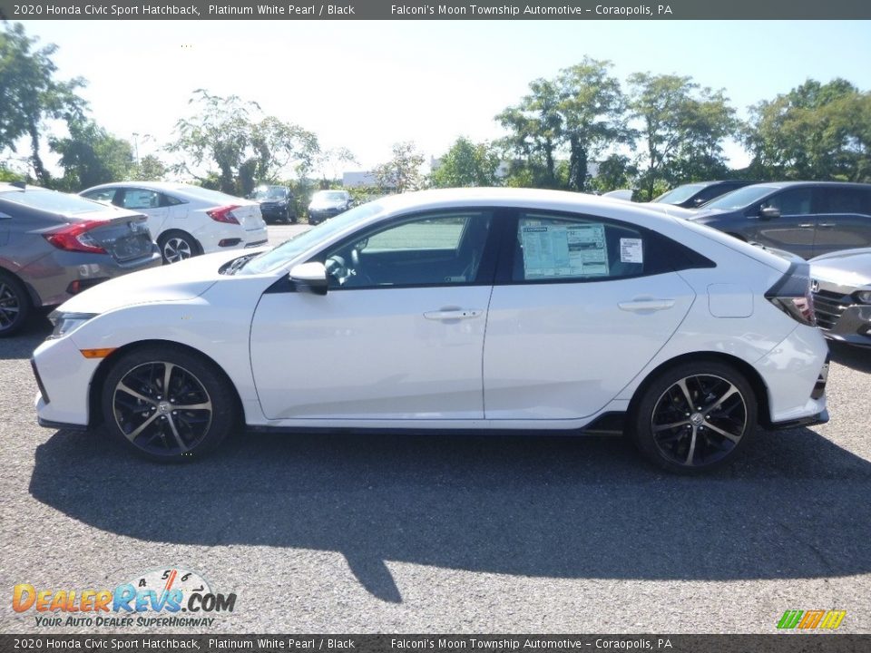 2020 Honda Civic Sport Hatchback Platinum White Pearl / Black Photo #2