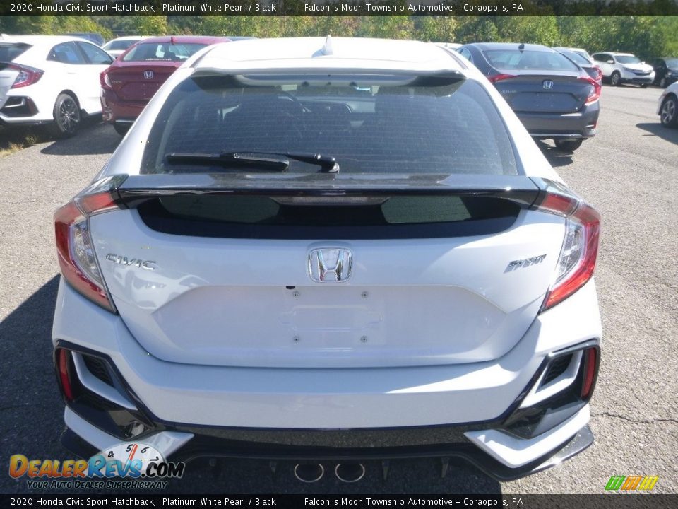 2020 Honda Civic Sport Hatchback Platinum White Pearl / Black Photo #4