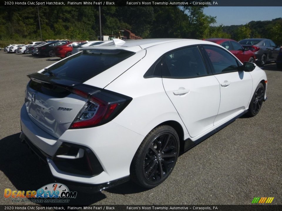 2020 Honda Civic Sport Hatchback Platinum White Pearl / Black Photo #5