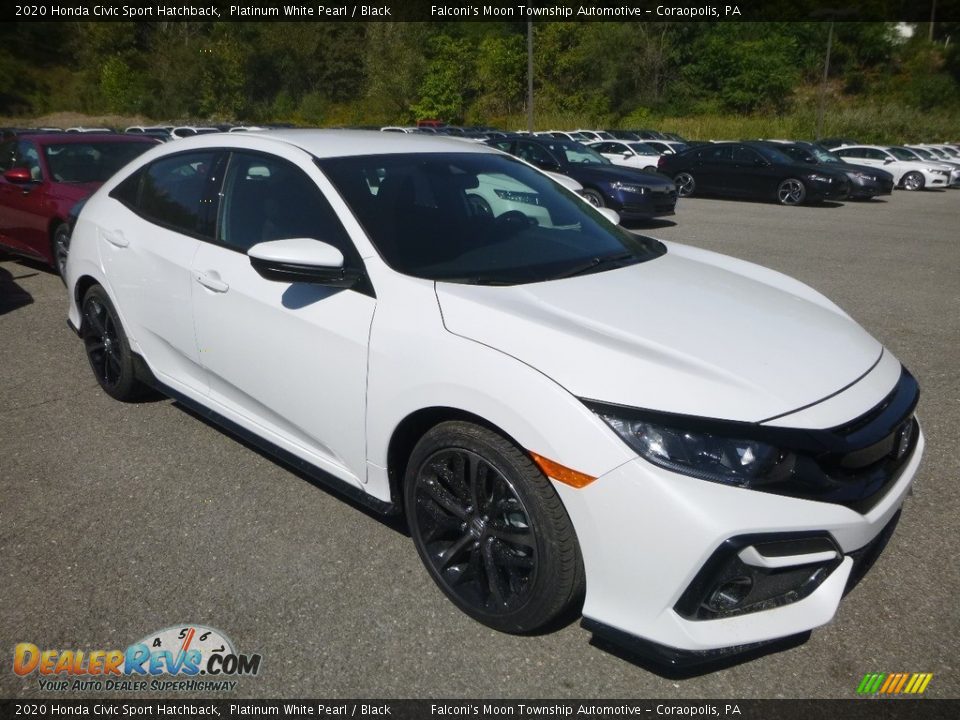 2020 Honda Civic Sport Hatchback Platinum White Pearl / Black Photo #6