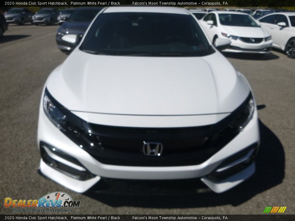 2020 Honda Civic Sport Hatchback Platinum White Pearl / Black Photo #7