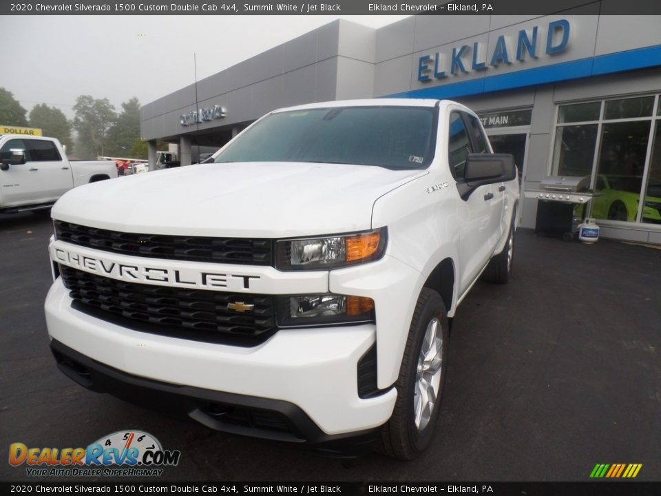 2020 Chevrolet Silverado 1500 Custom Double Cab 4x4 Summit White / Jet Black Photo #2