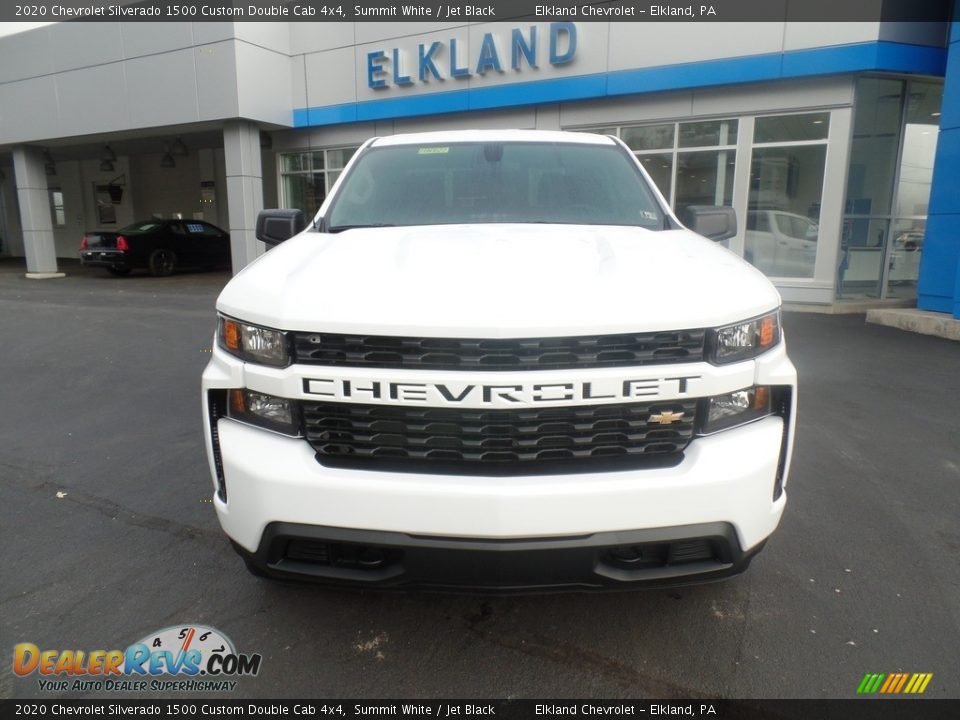 2020 Chevrolet Silverado 1500 Custom Double Cab 4x4 Summit White / Jet Black Photo #3