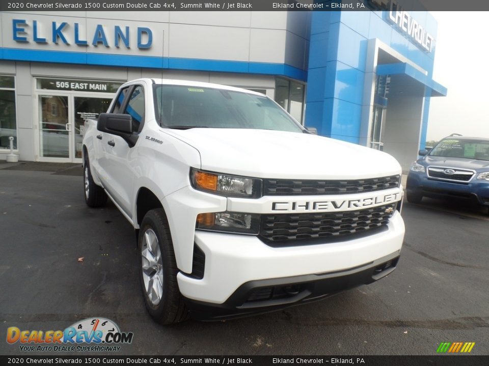 2020 Chevrolet Silverado 1500 Custom Double Cab 4x4 Summit White / Jet Black Photo #4