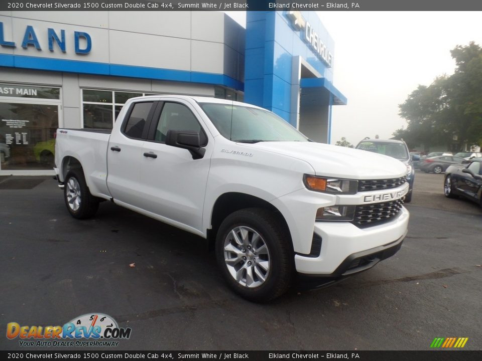 2020 Chevrolet Silverado 1500 Custom Double Cab 4x4 Summit White / Jet Black Photo #5