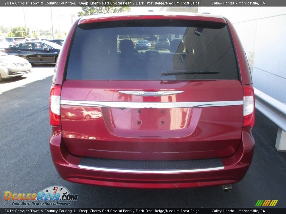 2014 Chrysler Town & Country Touring-L Deep Cherry Red Crystal Pearl / Dark Frost Beige/Medium Frost Beige Photo #4