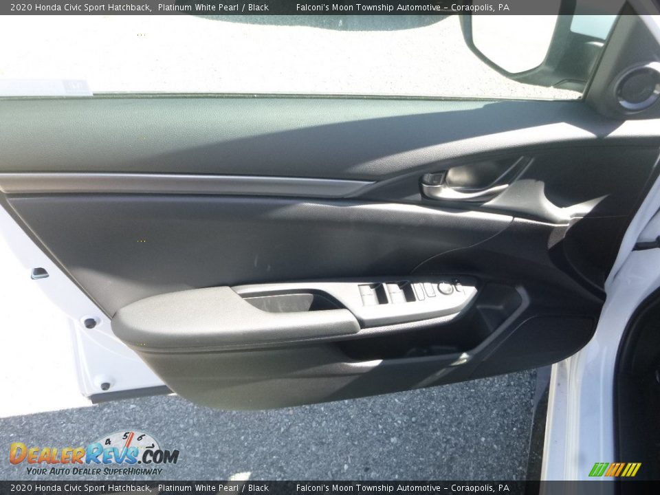 2020 Honda Civic Sport Hatchback Platinum White Pearl / Black Photo #12