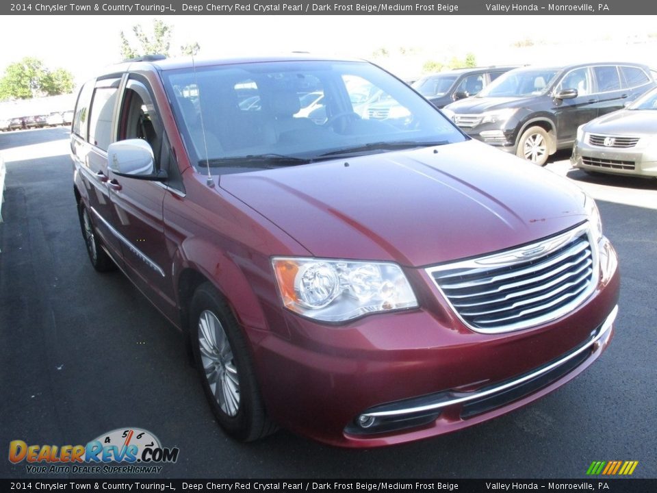 2014 Chrysler Town & Country Touring-L Deep Cherry Red Crystal Pearl / Dark Frost Beige/Medium Frost Beige Photo #7