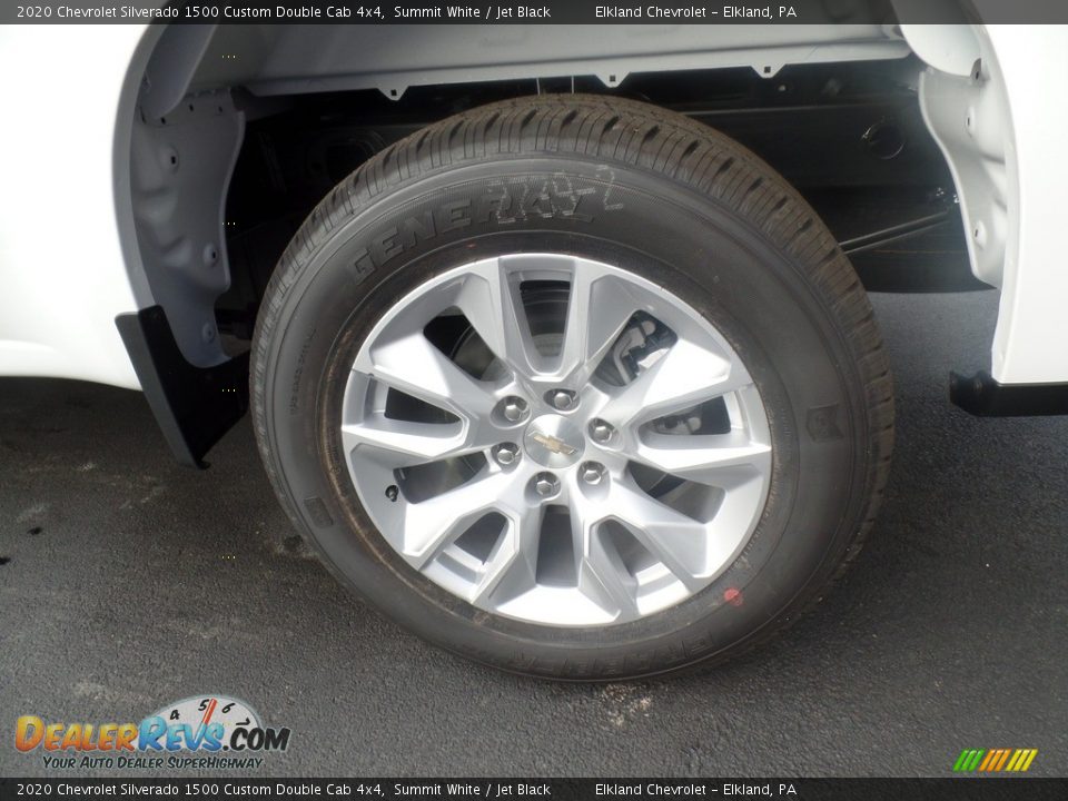 2020 Chevrolet Silverado 1500 Custom Double Cab 4x4 Summit White / Jet Black Photo #11