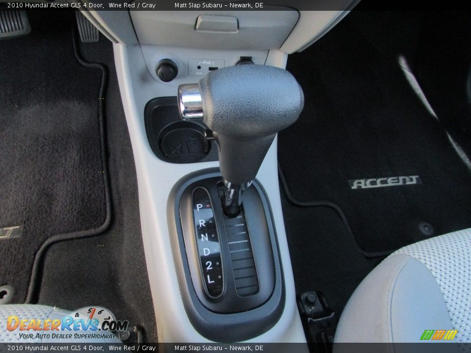 2010 Hyundai Accent GLS 4 Door Wine Red / Gray Photo #25