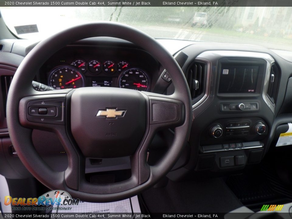 2020 Chevrolet Silverado 1500 Custom Double Cab 4x4 Summit White / Jet Black Photo #20