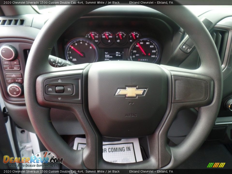 2020 Chevrolet Silverado 1500 Custom Double Cab 4x4 Summit White / Jet Black Photo #21
