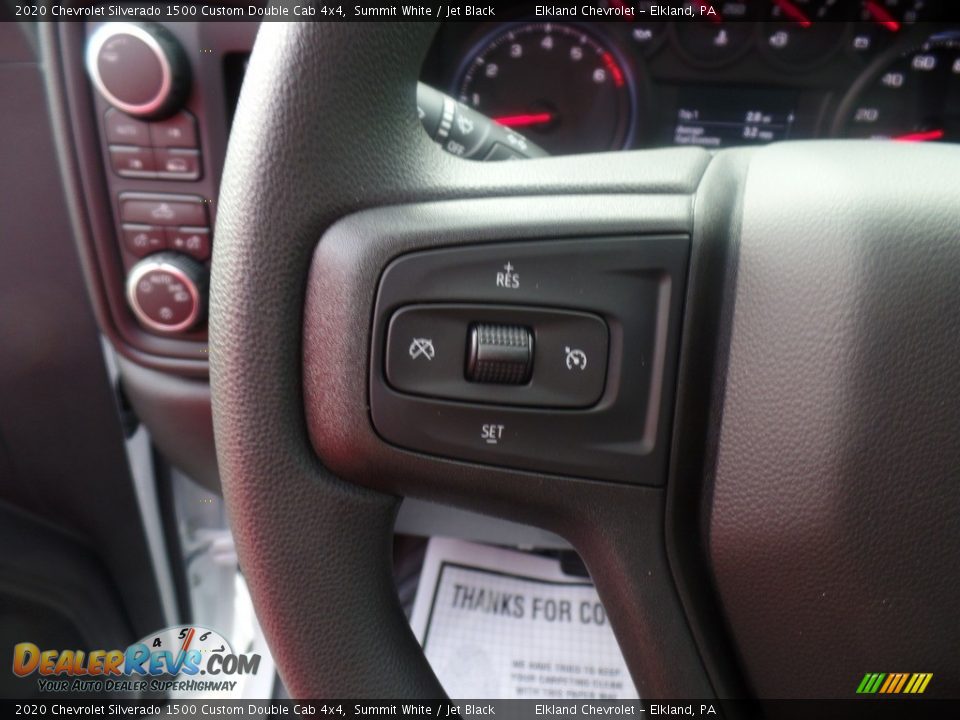 2020 Chevrolet Silverado 1500 Custom Double Cab 4x4 Summit White / Jet Black Photo #22