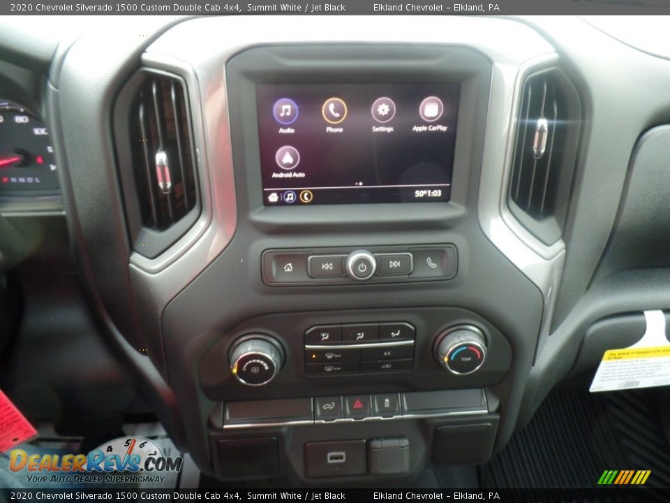 2020 Chevrolet Silverado 1500 Custom Double Cab 4x4 Summit White / Jet Black Photo #25
