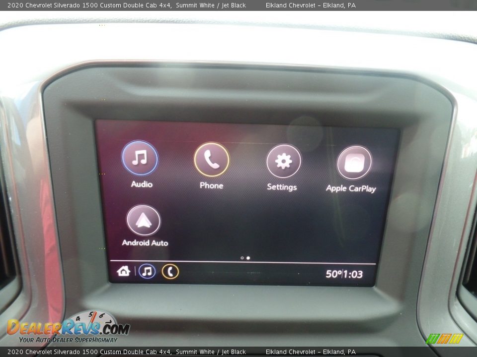 2020 Chevrolet Silverado 1500 Custom Double Cab 4x4 Summit White / Jet Black Photo #26