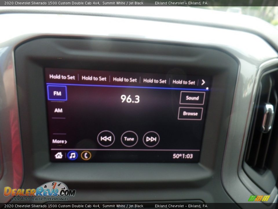 2020 Chevrolet Silverado 1500 Custom Double Cab 4x4 Summit White / Jet Black Photo #27