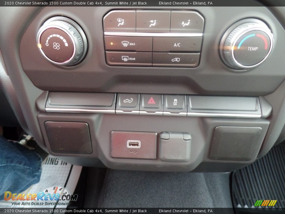 2020 Chevrolet Silverado 1500 Custom Double Cab 4x4 Summit White / Jet Black Photo #30