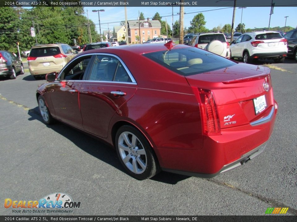 2014 Cadillac ATS 2.5L Red Obsession Tintcoat / Caramel/Jet Black Photo #8