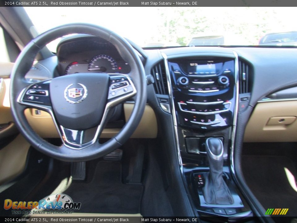 2014 Cadillac ATS 2.5L Red Obsession Tintcoat / Caramel/Jet Black Photo #10
