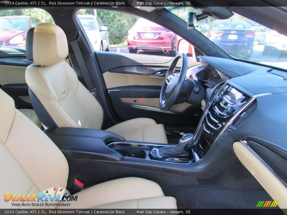 2014 Cadillac ATS 2.5L Red Obsession Tintcoat / Caramel/Jet Black Photo #17