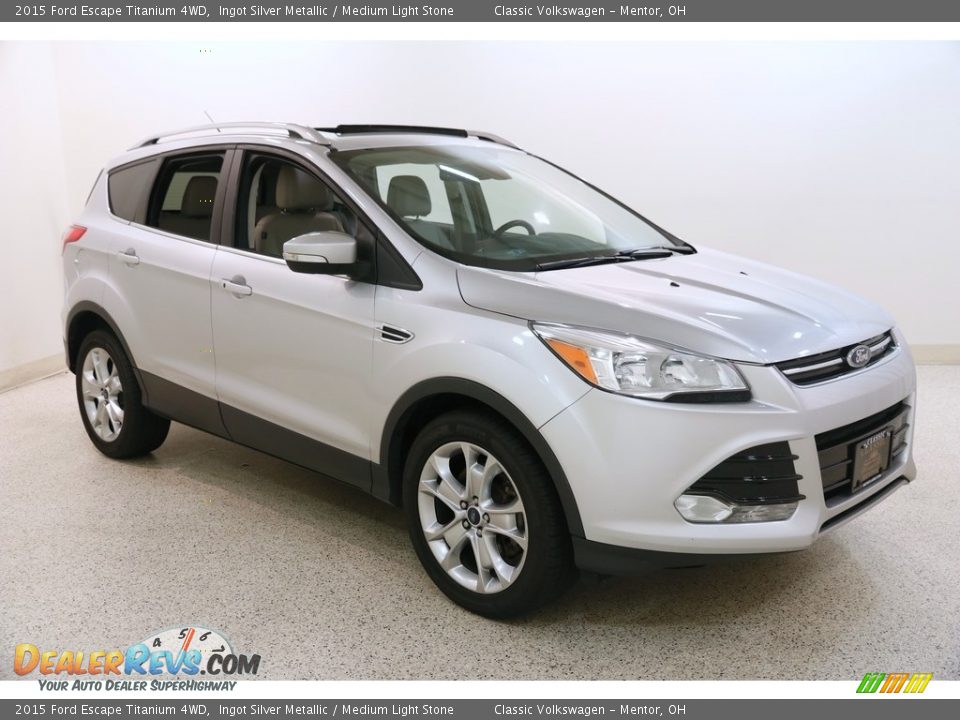 2015 Ford Escape Titanium 4WD Ingot Silver Metallic / Medium Light Stone Photo #1