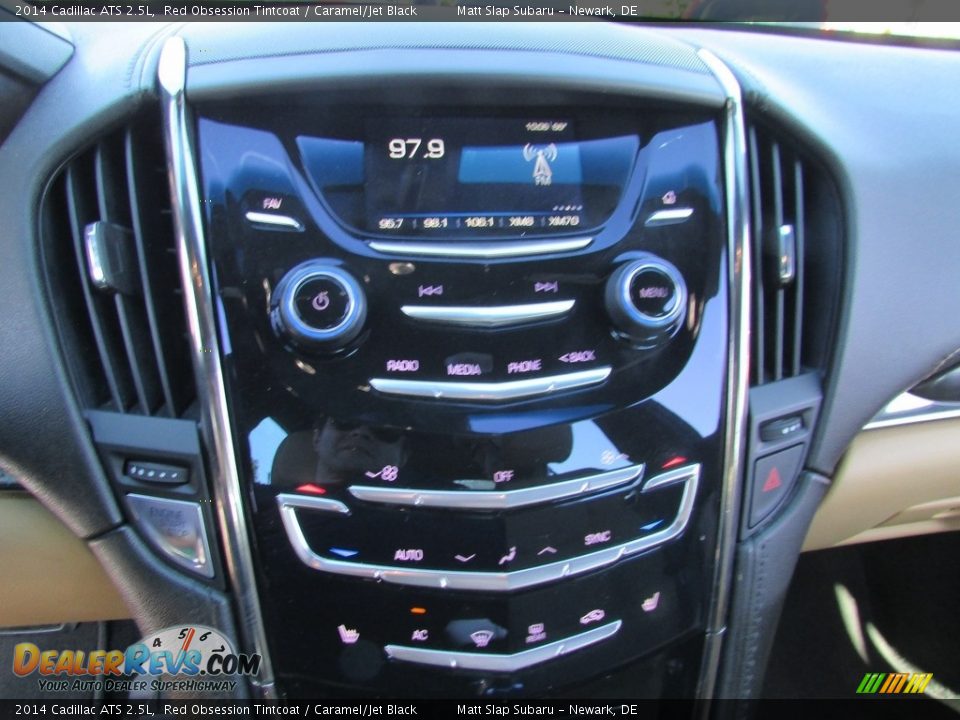 2014 Cadillac ATS 2.5L Red Obsession Tintcoat / Caramel/Jet Black Photo #25